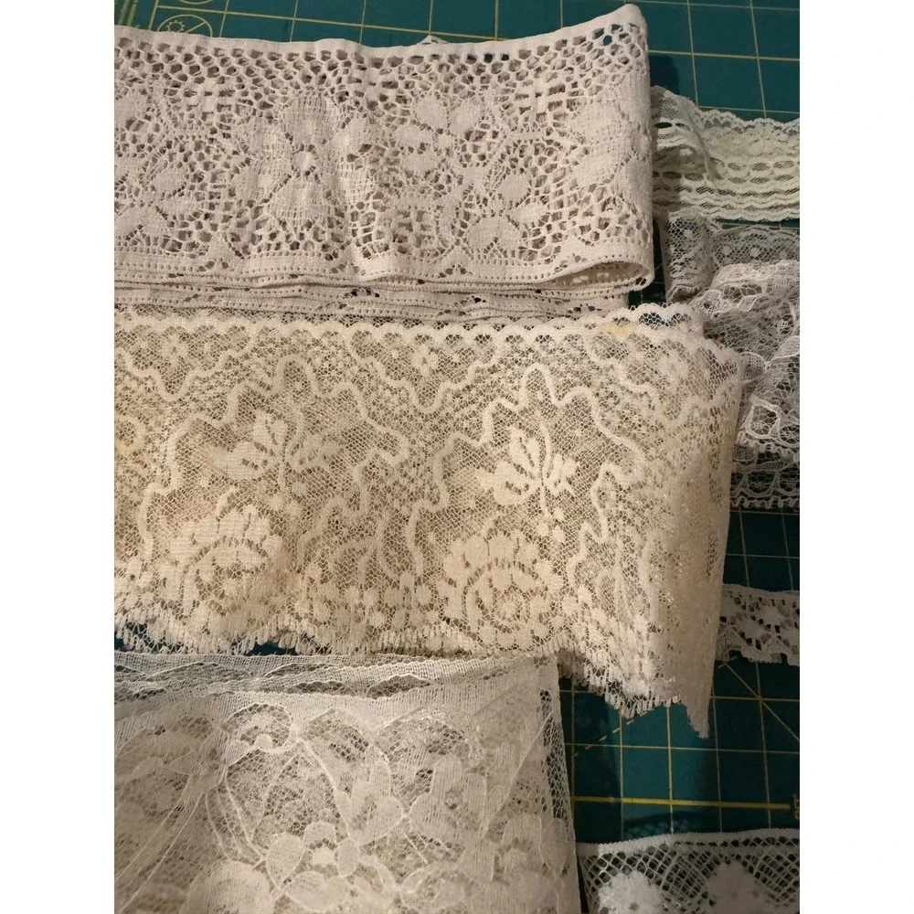 Lace trim Ivory / Cream lot of 20 yards vintage & modern DIY Slow Sew Journal
